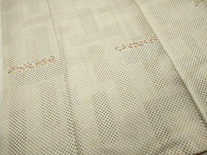 平和屋着物■上質な小紋 横段花文 正絹 逸品 DABF9830cd