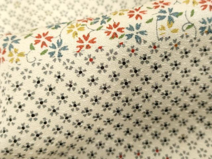 平和屋着物■上質な小紋 横段花文 正絹 逸品 DABF9830cd