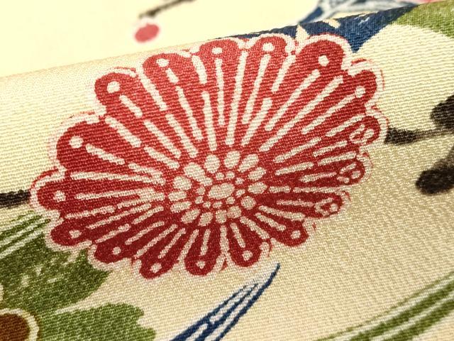 平和屋着物■上質な小紋 型染め 花鳥文 正絹 逸品 DABF9831cd