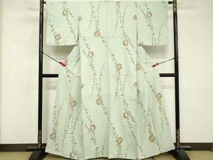 平和屋着物■上質な小紋 花丸文 金彩 正絹 逸品 DABF9833cd