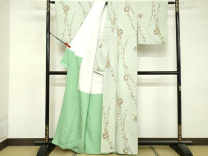 平和屋着物■上質な小紋 花丸文 金彩 正絹 逸品 DABF9833cd