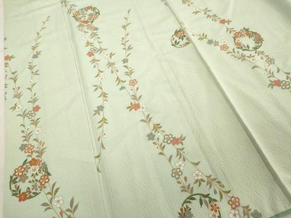 平和屋着物■上質な小紋 花丸文 金彩 正絹 逸品 DABF9833cd