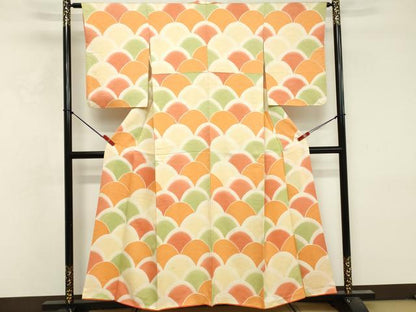 平和屋着物■上質な小紋 青海波 正絹 逸品 DABF9835cd