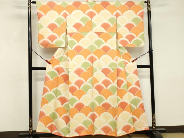 平和屋着物■上質な小紋 青海波 正絹 逸品 DABF9835cd