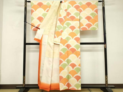 平和屋着物■上質な小紋 青海波 正絹 逸品 DABF9835cd