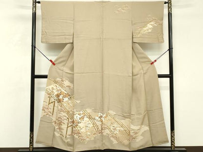 平和屋着物■訪問着 渡橋花文 金彩 正絹 逸品 DABF9838cd