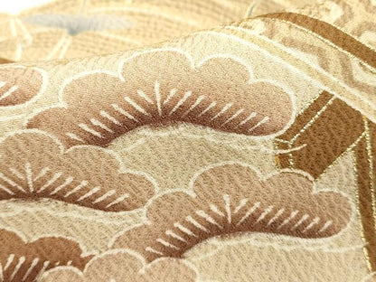 平和屋着物■訪問着 渡橋花文 金彩 正絹 逸品 DABF9838cd