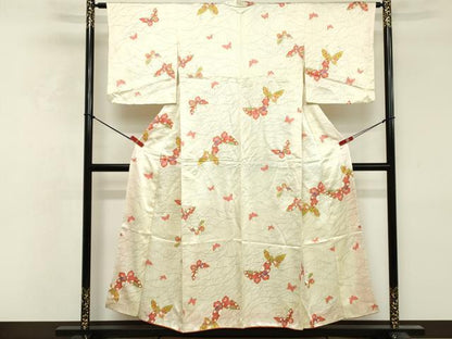 平和屋着物■上質な小紋　舞蝶文　金彩　正絹　逸品　DABF9864cd