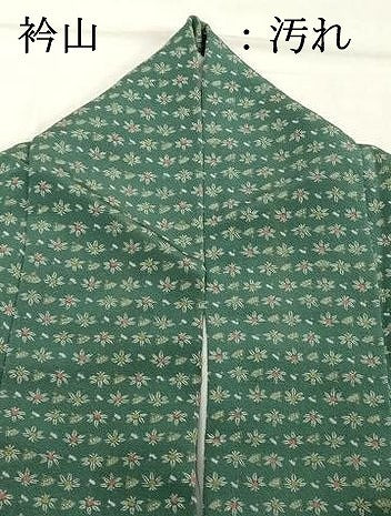 平和屋着物■上質な小紋　舞花文　鬼しぼ縮緬　正絹　逸品　DABF9869cd
