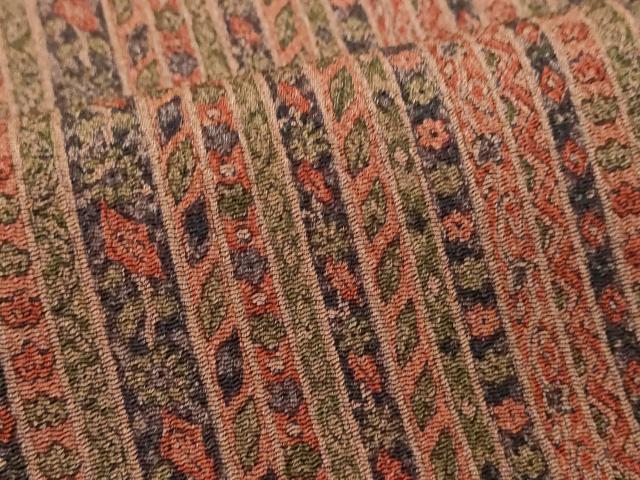 平和屋着物■上質な小紋　花間道　鬼しぼ縮緬　正絹　逸品　DABF9870cd