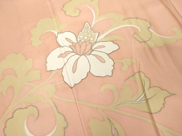 平和屋着物■訪問着　駒刺繍　更紗花唐草文　銀彩　正絹　逸品　DABF9874cd