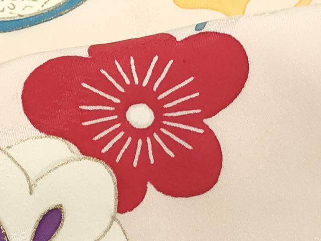 平和屋着物■豪華振袖　駒刺繍　雲重ね草花文　金銀彩　正絹　逸品　DABF9878cd