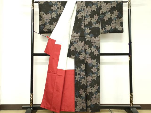 平和屋着物■本場大島紬　9マルキ　楓文　正絹　逸品　DABF9881cd