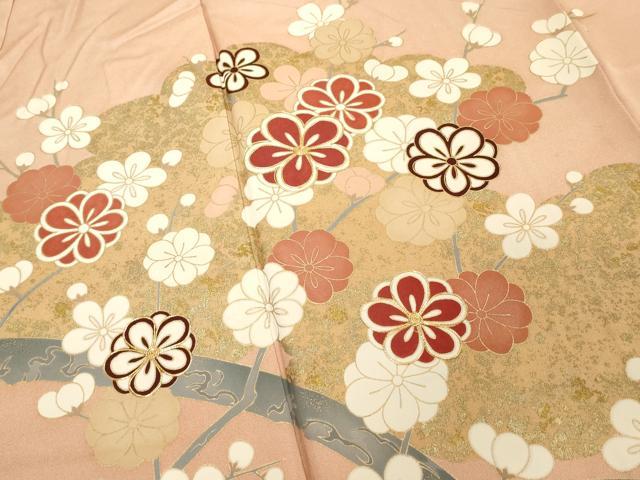 平和屋着物■豪華色留袖　駒刺繍　舞花文　金彩　正絹　逸品　DABF9884cd