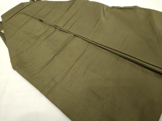 平和屋着物●男性　行灯袴　紬地　霞文　利休茶色　正絹　逸品　DABF9905cd