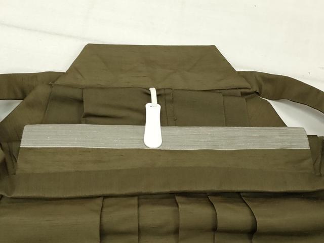 平和屋着物●男性　行灯袴　紬地　霞文　利休茶色　正絹　逸品　DABF9905cd