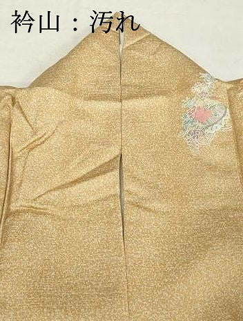 平和屋着物■上質な小紋　草花文　金彩　正絹　逸品　DABF9924cd
