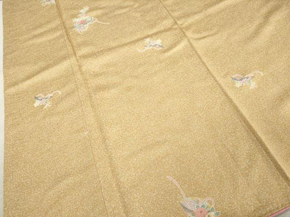 平和屋着物■上質な小紋　草花文　金彩　正絹　逸品　DABF9924cd