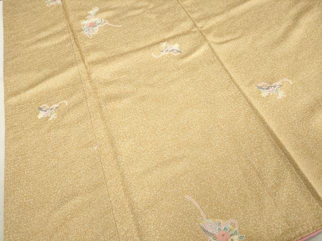 平和屋着物■上質な小紋　草花文　金彩　正絹　逸品　DABF9924cd