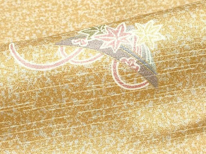 平和屋着物■上質な小紋　草花文　金彩　正絹　逸品　DABF9924cd