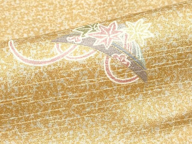 平和屋着物■上質な小紋　草花文　金彩　正絹　逸品　DABF9924cd