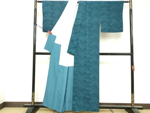 平和屋着物■上質な小紋　作家物　本草木染　流水花文　正絹　逸品　DABF9925cd
