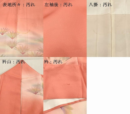 平和屋着物■訪問着　草葉文　暈し染め　正絹　逸品　DABF9928cd