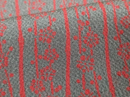 平和屋着物■上質な小紋　花間道　鬼しぼ縮緬　正絹　逸品　DABF9938cd