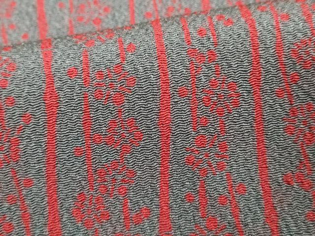 平和屋着物■上質な小紋　花間道　鬼しぼ縮緬　正絹　逸品　DABF9938cd