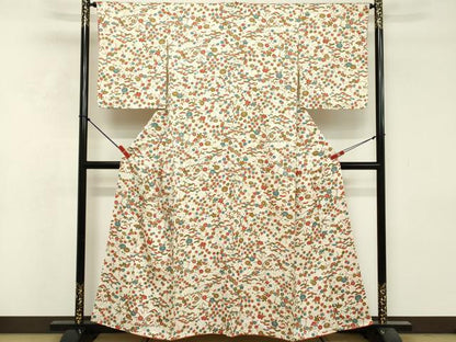 平和屋着物■上質な小紋　舞花文　松竹梅　正絹　逸品　DABF9959cd