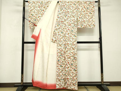 平和屋着物■上質な小紋　舞花文　松竹梅　正絹　逸品　DABF9959cd
