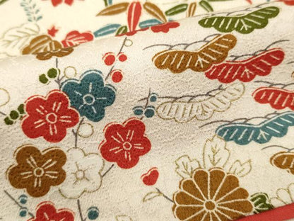 平和屋着物■上質な小紋　舞花文　松竹梅　正絹　逸品　DABF9959cd