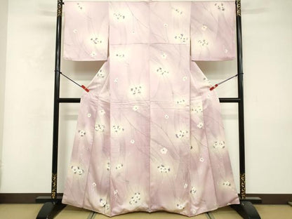 平和屋着物■上質な小紋　枝花文　暈し染め　正絹　逸品　DABF9971cd