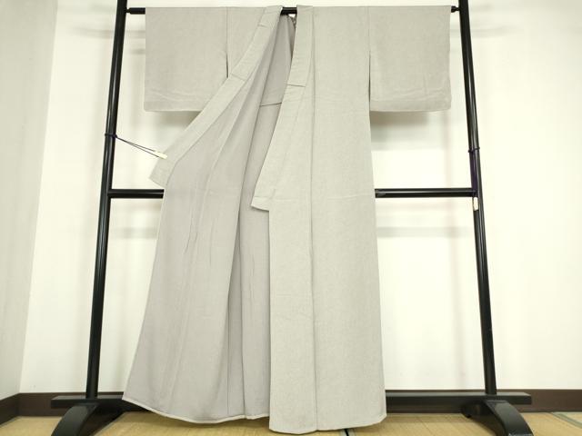 平和屋着物▽上質な小紋　単衣　鹿の子文　正絹　逸品　DABG0001az