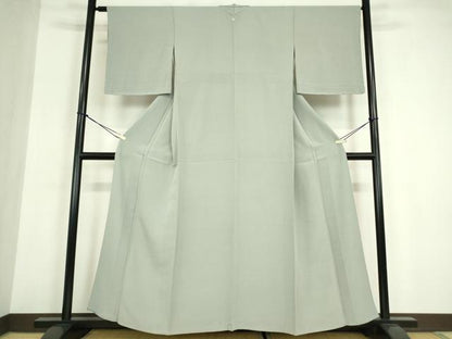 平和屋着物▽上質な色無地　単衣　秘色色　正絹　逸品　未使用　DABG0016az
