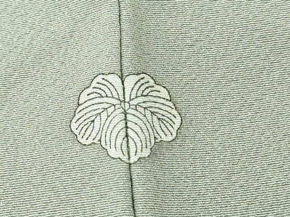 平和屋着物▽上質な色無地　単衣　秘色色　正絹　逸品　未使用　DABG0016az
