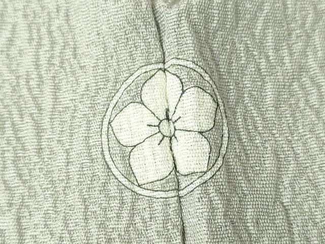 平和屋着物▽上質な色無地　単衣　灰青色　正絹　逸品　DABG0018az