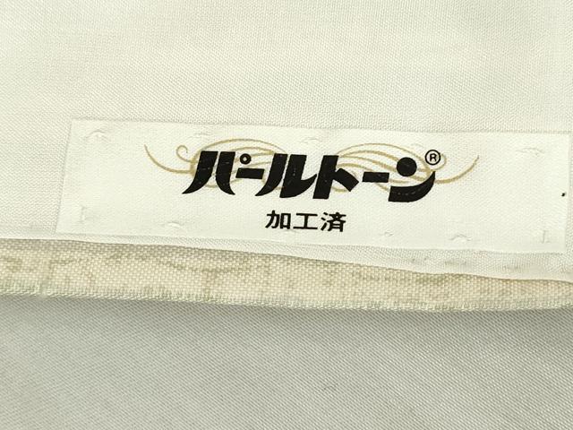 平和屋着物▽上質な小紋　紬地　単衣　縞　正絹　逸品　DABG0037az
