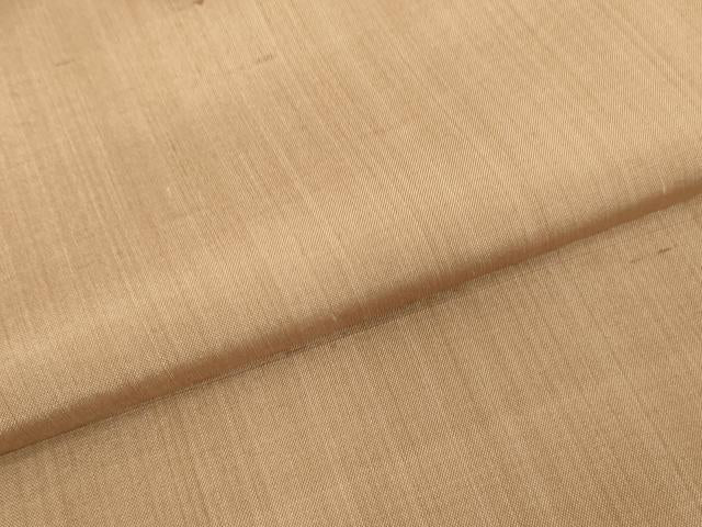 平和屋着物▽上質な紬 　単衣　赤白橡色 　正絹　逸品　未使用　DABG0046az