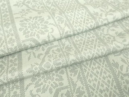 平和屋着物▽本塩沢　単衣　更紗花間道　正絹　逸品　DABG0047az
