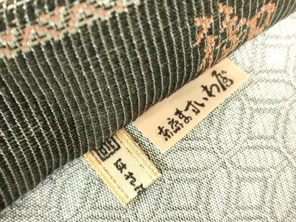 平和屋着物▽西陣　紋屋井関　御寮織　六通柄袋帯　スリーシーズン　春夏秋　紐花文　金糸　ますいわ屋扱い　正絹　逸品　DABG0049az