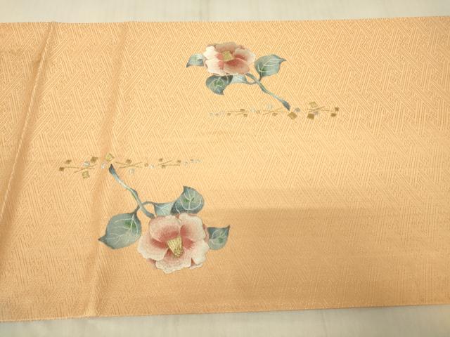 平和屋着物▼総刺繍　太鼓柄袋帯　枝花文　金通し地　正絹　逸品　DABG0070az