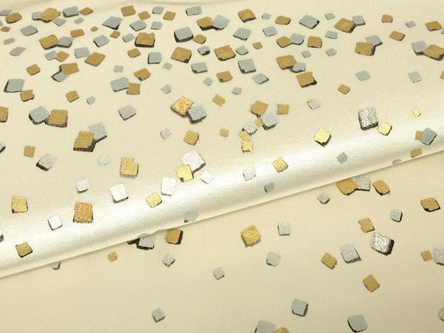 平和屋着物▼太鼓柄袋帯　箔散らし　金銀彩　正絹　逸品　DABG0093az