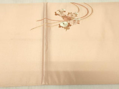 平和屋着物▼総刺繍　太鼓柄袋帯　紐花文　金糸　正絹　逸品　DABG0145az