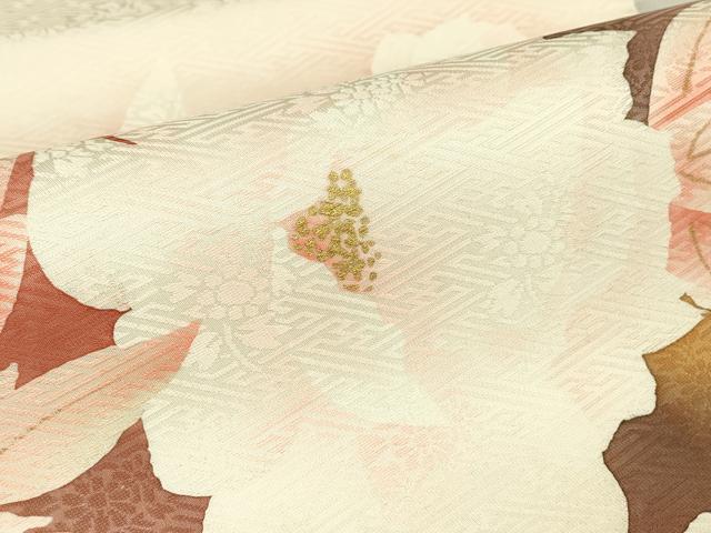 平和屋着物▼太鼓柄袋帯　作家物　牡丹文　金彩　正絹　逸品　DABG0149az