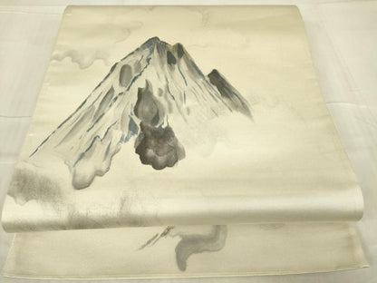 平和屋着物▼太鼓柄袋帯　作家物　遠山文　手描き　正絹　逸品　DABG0158az