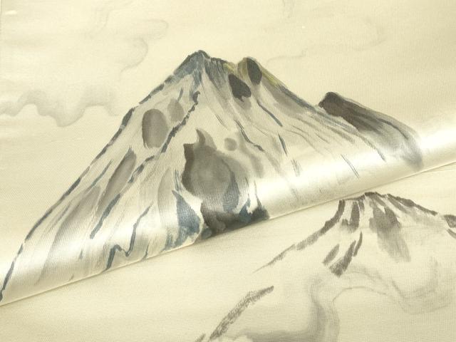 平和屋着物▼太鼓柄袋帯　作家物　遠山文　手描き　正絹　逸品　DABG0158az