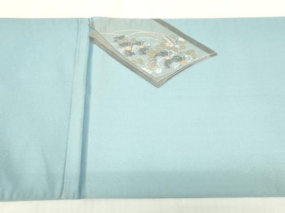 平和屋着物▼総刺繍　太鼓柄袋帯　冊子花文　金糸　正絹　逸品　DABG0171az