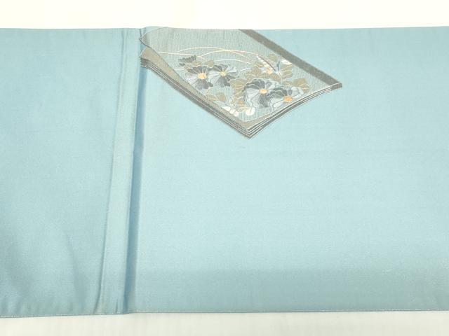 平和屋着物▼総刺繍　太鼓柄袋帯　冊子花文　金糸　正絹　逸品　DABG0171az
