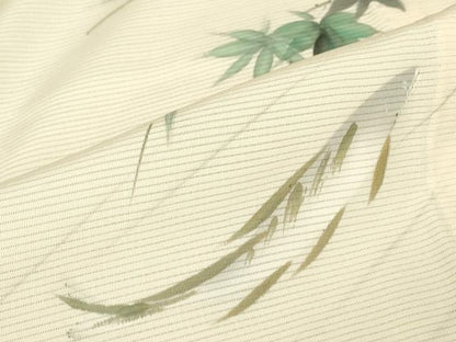 平和屋着物▽訪問着　無双　紗袷　紗×絽　魚文　鮎　手描き　正絹　逸品　未使用　DABG0211az